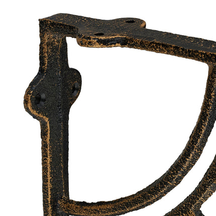 Shelf Brackets, Mandala Design, Cast Iron, Set of 2