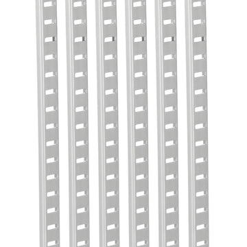 Shelf Pilaster Strips, 36.3 in Steel, 6-Pack, Screws