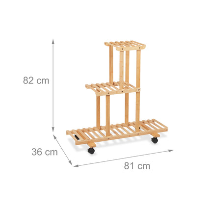 Shelf for plants in bamboo