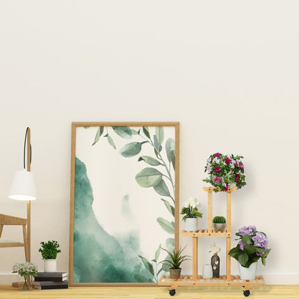 Shelf for plants in bamboo