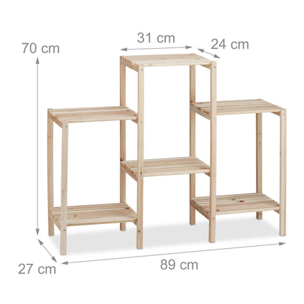 Shelf for plants wood