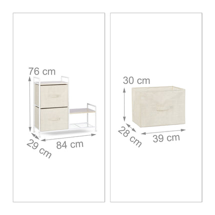 Shelf system different variants beige