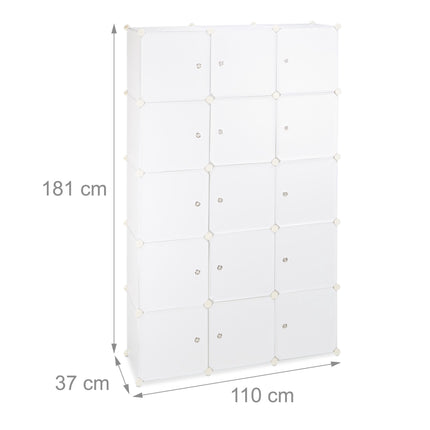 Shelf system wardrobe 11 compartments