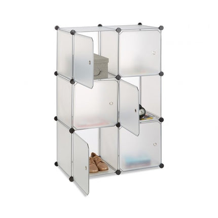Shelf system with 6 doors