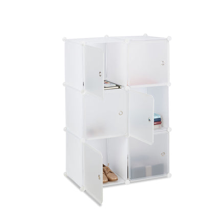 Shelf system with 6 doors