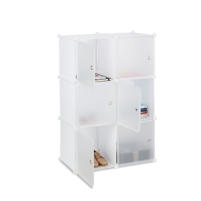Shelf system with 6 doors