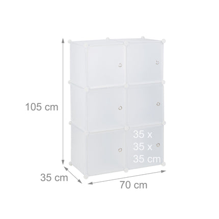 Shelf system with 6 doors