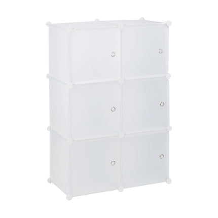 Shelf system with 6 doors