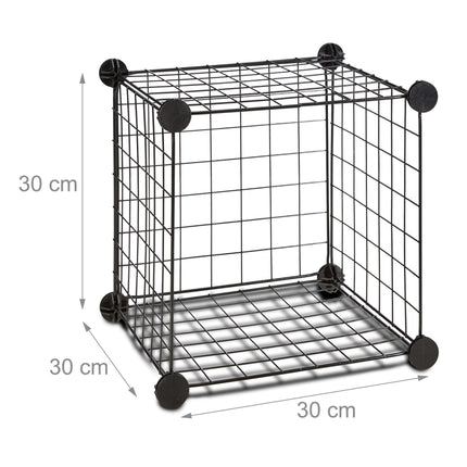 Shelf system with wire mesh 6 compartments