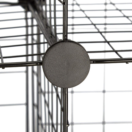 Shelf system with wire mesh 6 compartments