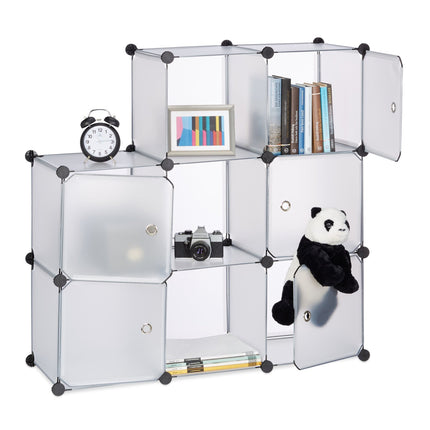 Shelving system with doors
