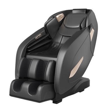 Shiatsu Massage Chair, Adjustable, Bluetooth, Black, 143x77x111 cm