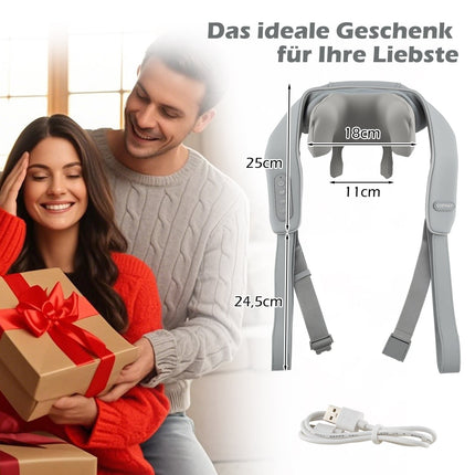 Shiatsu Neck and Shoulder Massager, 4D Deep Tissue, Wireless