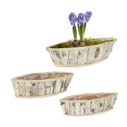 Ship-shaped flower pot - set of 3