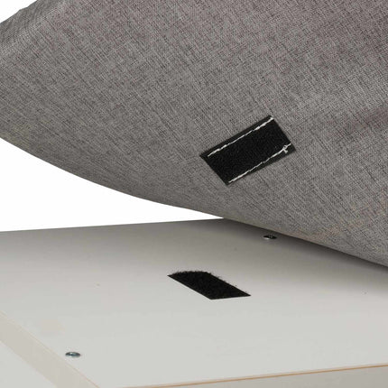 Shoe Bench with Cushion and Storage Compartments