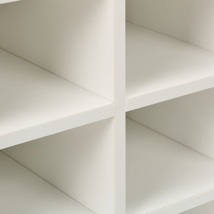 Shoe Bench with Cushion and Storage Compartments