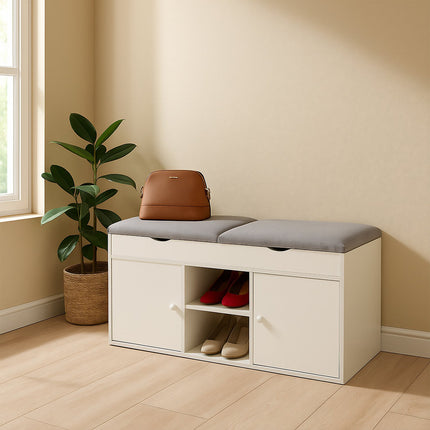 Shoe Bench with Storage and Lift-Up Seat
