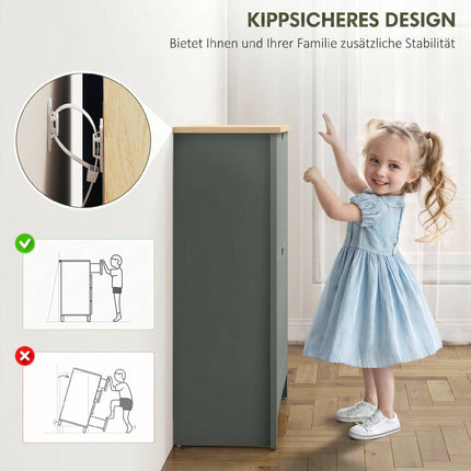 Shoe Cabinet With 2 Flip Compartments, 72 x 26 x 80 cm; Light Grey