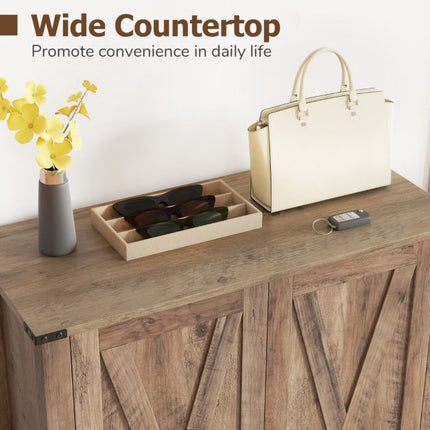 Shoe Cabinet With Doors, 6-Tier Adjustable Shelves