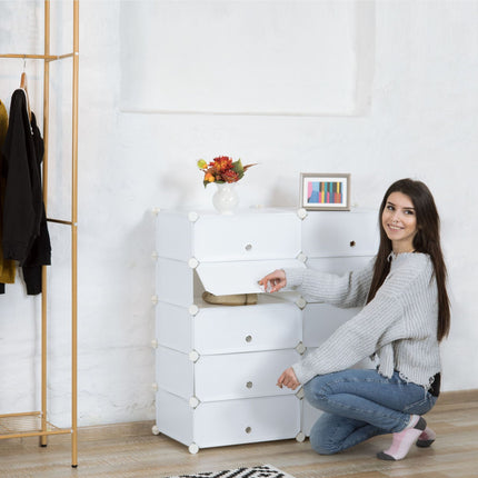 Shoe Cabinet with 10 Compartments