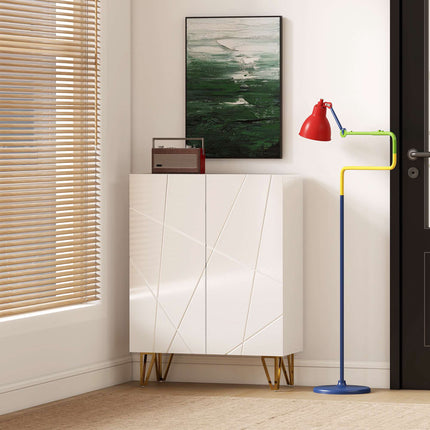 Shoe Cabinet with Adjustable Shelves, White, 72 x 31.5 x 95 cm