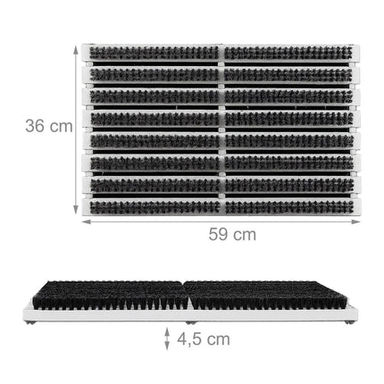 Shoe Cleaner with Grey Brush Mat – Non-Slip Rubber Base