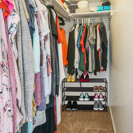 Shoe Rack with Fabric Shelves, Space-Saving Design