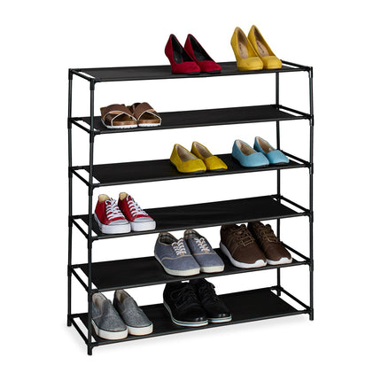 Shoe Rack with Fabric Shelves, Space-Saving Design