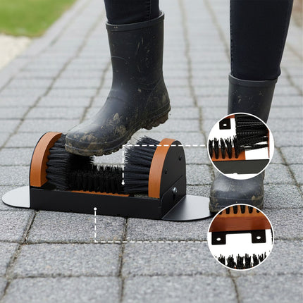 Shoe Scraper with Surround Brushes – Outdoor Boot Cleaner