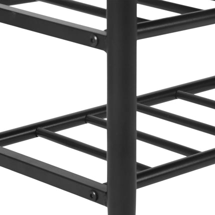 Shoe Storage Bench, Faux Leather, 2 Shelves