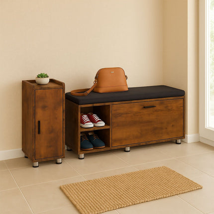 Shoe Storage Bench & Hallway Cabinet Set