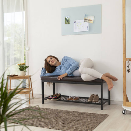 Shoe bench XXL with cushion