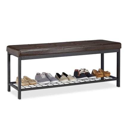Shoe bench XXL with cushion