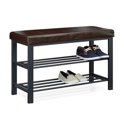Shoe bench with padded seat