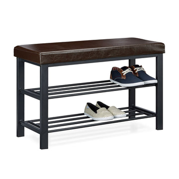 Shoe bench with padded seat