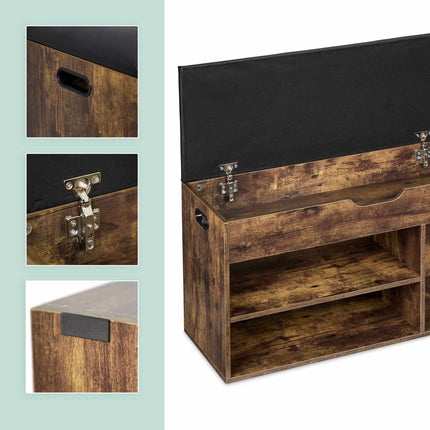 Shoe bench with seat and storage