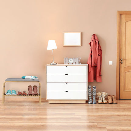 Shoe bench with space for 3-6 pairs of shoes