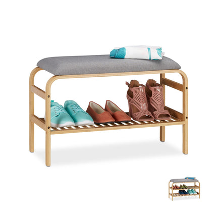 Shoe bench with space for 3-6 pairs of shoes