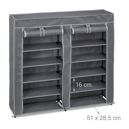 Shoe cabinet in fabric 12 compartments