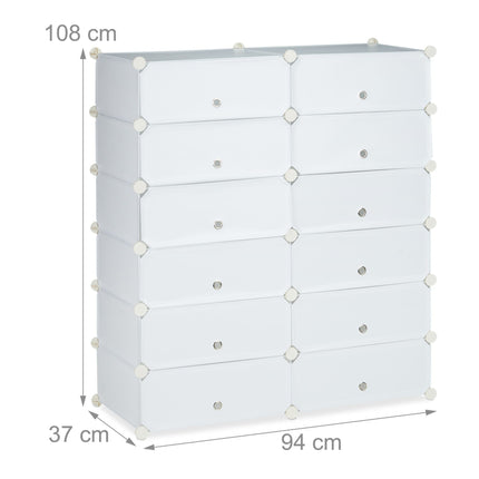 Shoe cabinet with 12 compartments