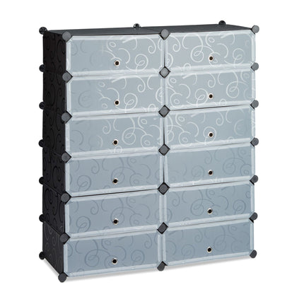 Shoe cabinet with 12 compartments