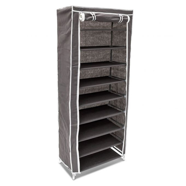 Schoenenkast met stoffen bekleding 9 planken