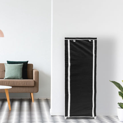 Shoe cabinet with fabric upholstery 9 shelves