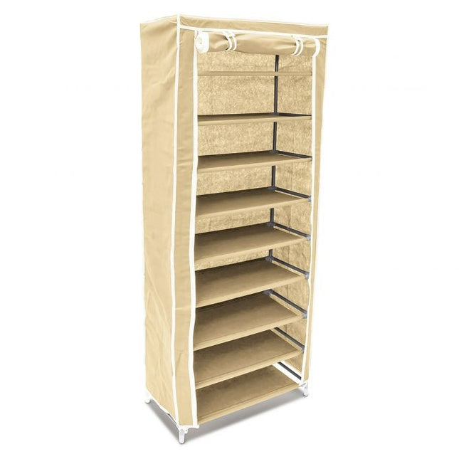 Schoenenkast met stoffen bekleding 9 planken