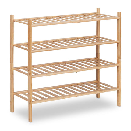 Shoe rack in bamboo 2 levels stackable