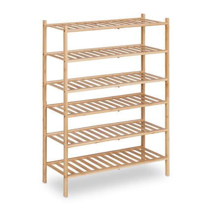 Shoe rack in bamboo 3 levels stackable