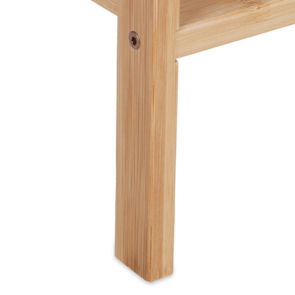 Shoe rack in bamboo 3 levels stackable