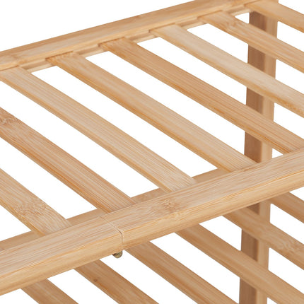 Shoe rack in bamboo 3 levels stackable