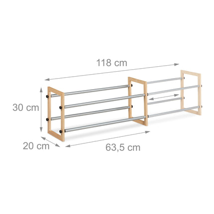 Shoe shelf extendable