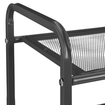 Shoe shelf in black metal